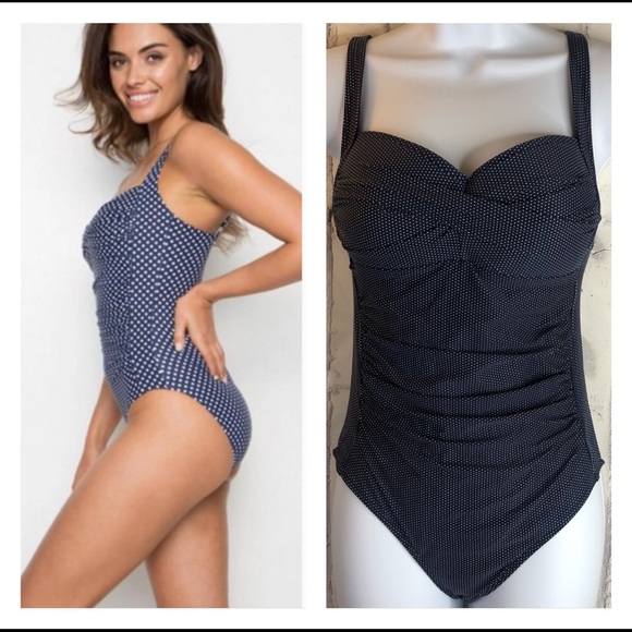 Niptuck Sorranto Blue white polka dots one piece - Picture 2 of 16